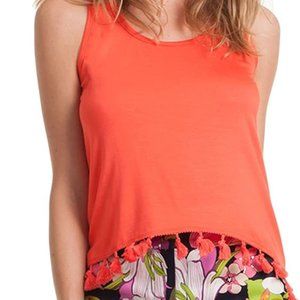 Trina Turk Women's Tajo Tassel Hem Top